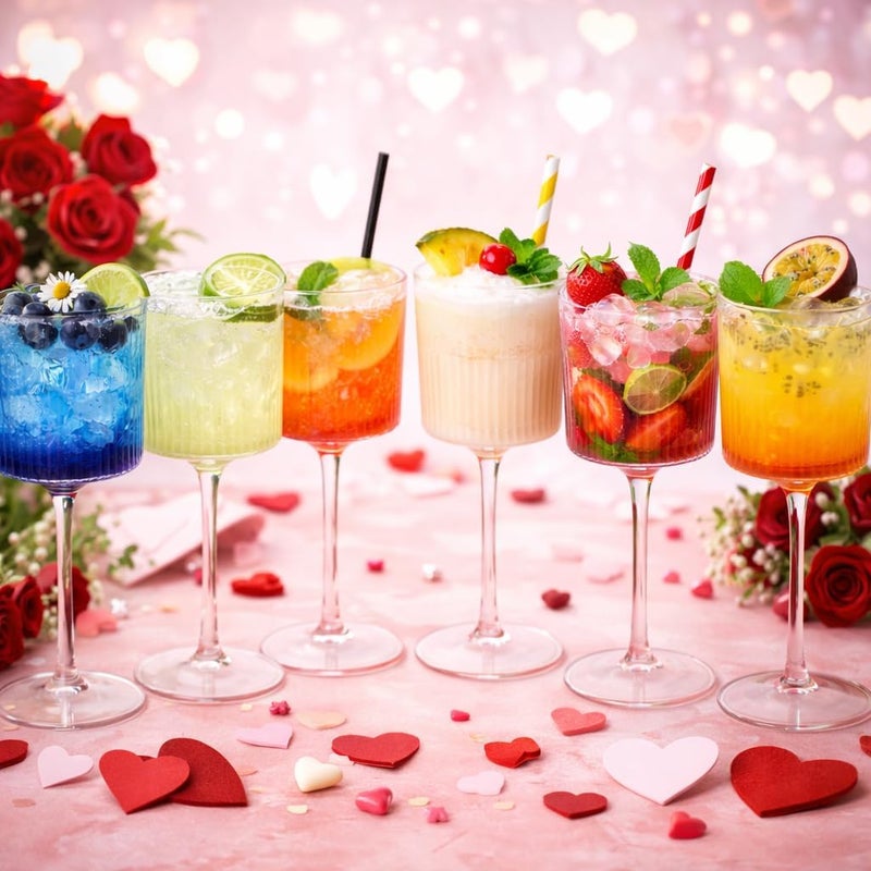 Oojami 24 Pack Pink Plastic Champagne Flutes, 8.5oz Ribbed Disposable Champagne Glasses, Long Stem Vintage Mimosa & Sparkling Wine Cups for Weddings, Parties, Celebrations - Image 2